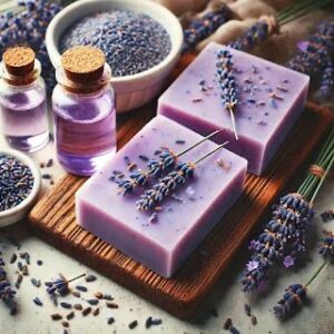 Sabonete suavizante de calendula e lavanda