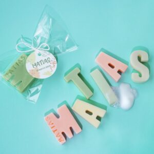 Mini Sabonete de Letras Artesanal 