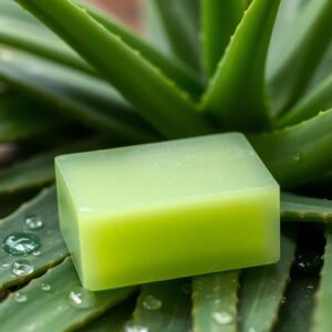 Sabonete refrescante de hortelã e aloe vera